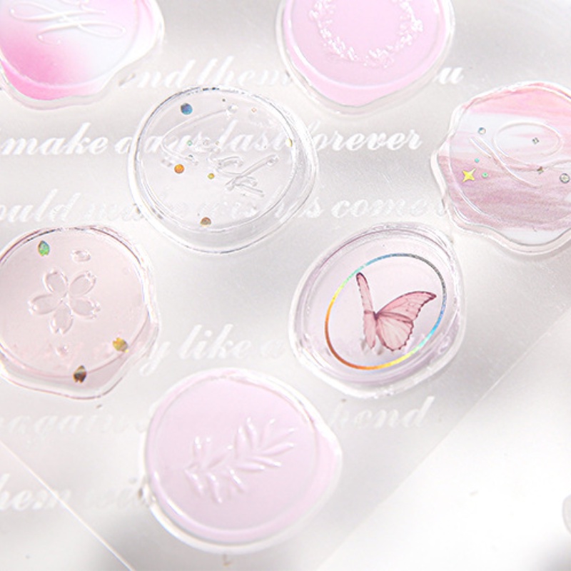 Cdaily | Sơn con dấu Stickers Hot Gold Dropper Stickers Handdesk Stickers Phong bì trang trí Niêm phong Stickers