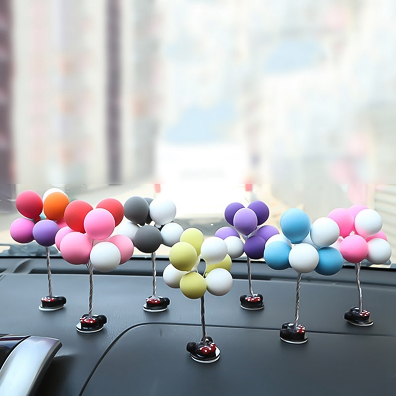 Mô Hình Tiểu Cảnh "Bong Bóng Bay Trang Trí Taplo Ô Tô Mini" Sen Đá, Sân Vườn/ Chậu Cây, DYI, Terrarium