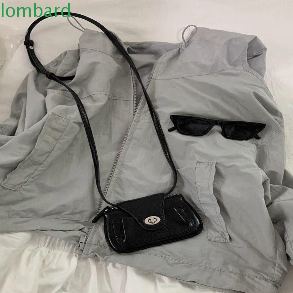 Túi Đeo Chéo Vai Có Dây Xích Màu Đen Thời Trang Sành Điệu Cho Nữ