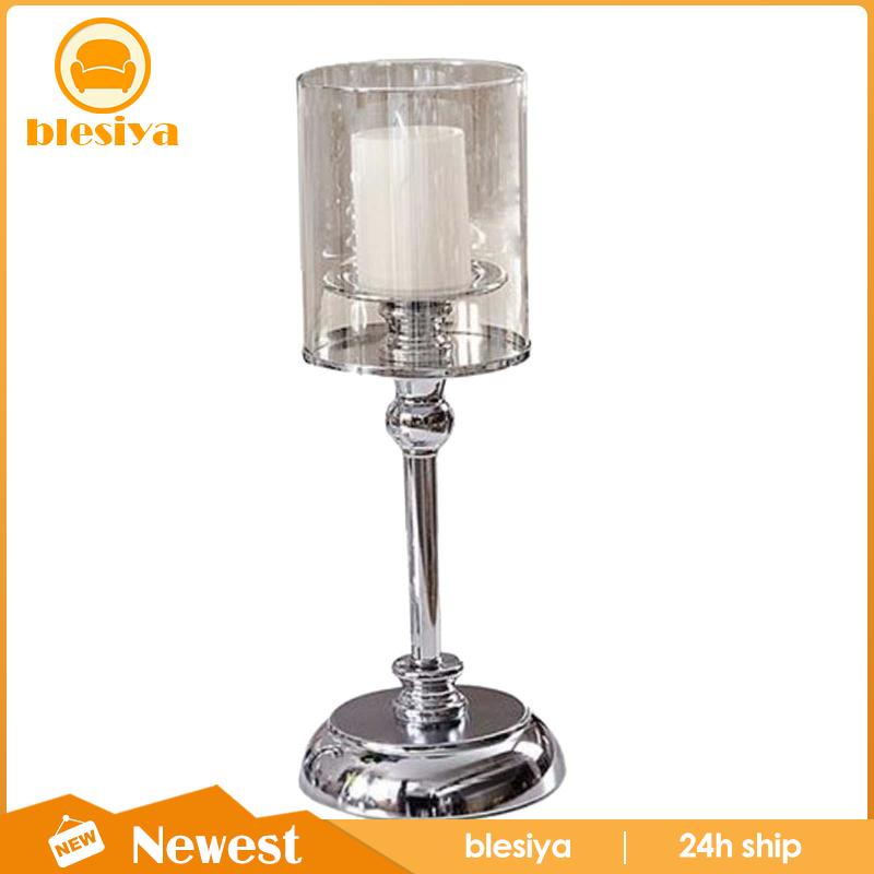Giá Đỡ Đèn Cầy Bằng Thủy Tinh Và Đế Kim Loại Bền Hiện Đại