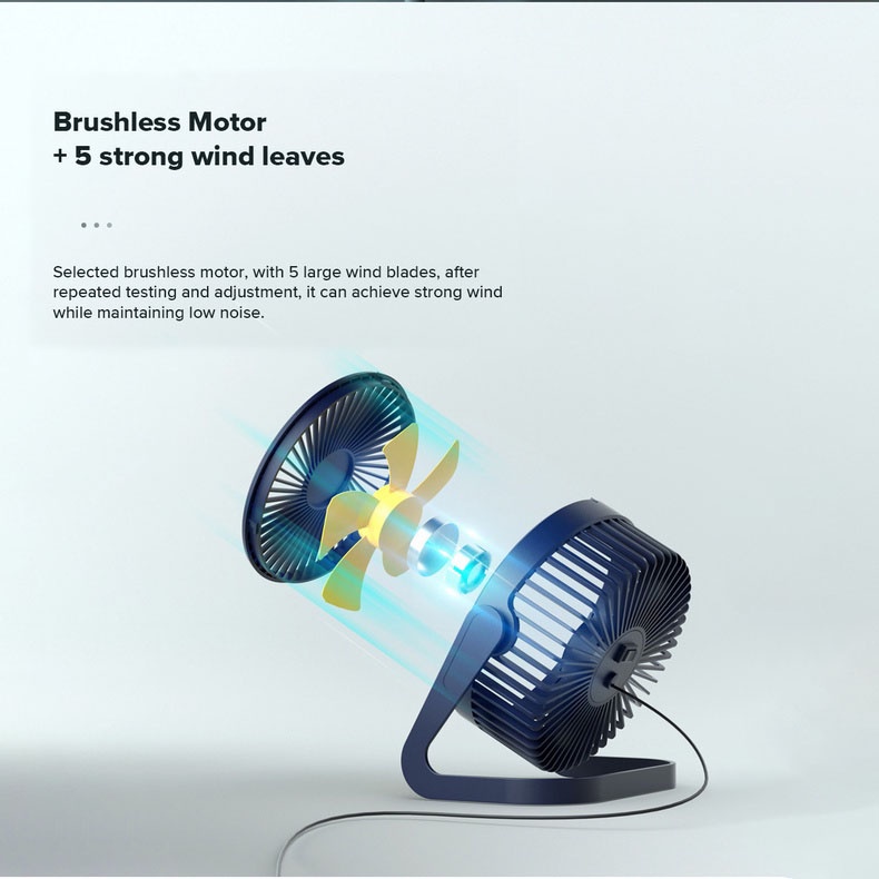 ⚡️Ready stock⚡️Quạt usb mini kích thước 5 inch giảm âm lượng, quạt bàn nhỏ, quạt bàn văn phòng