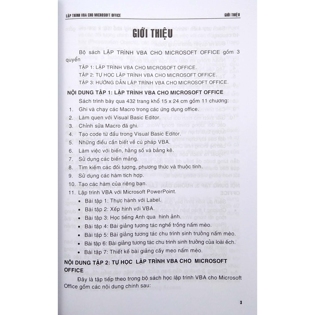 Sách Lập Trình VBA Cho Microsoft Office