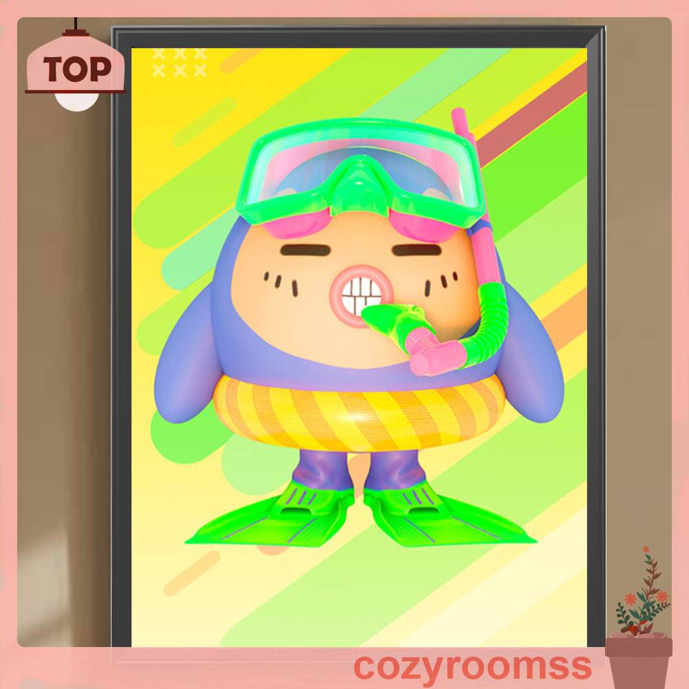 Bộ Tranh Đính Đá 5D Họa Tiết Hoạt Hình Độc Đáo DIY Dùng Trang Trí Nhà Cửa