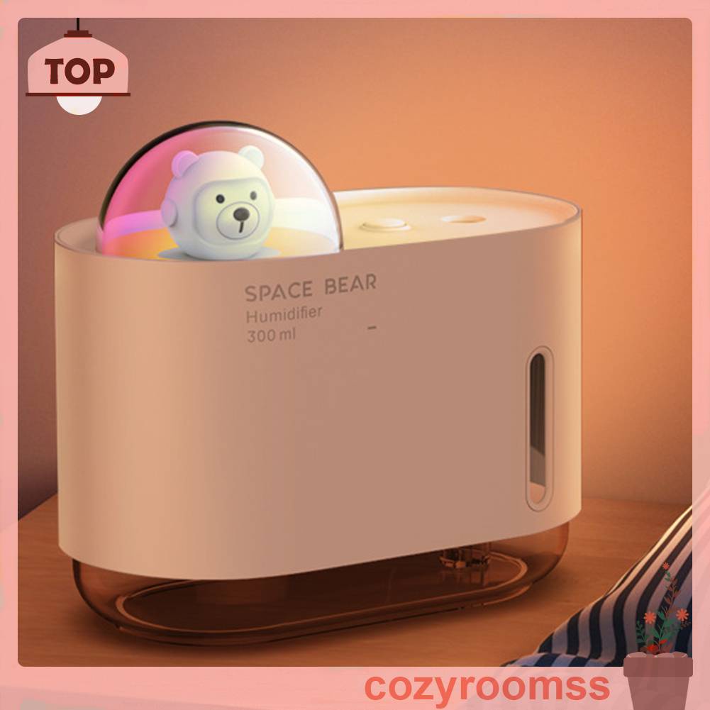 Máy Phun Sương Tạo Ẩm 300ML Có Đèn Nhiều Màu Sắc