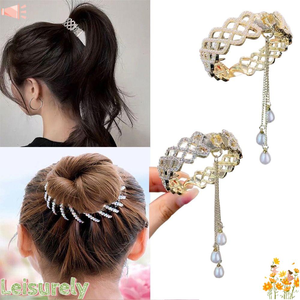 LEILY Kẹp Tóc Đính Đá Thời Trang Dành Cho Nữ ​