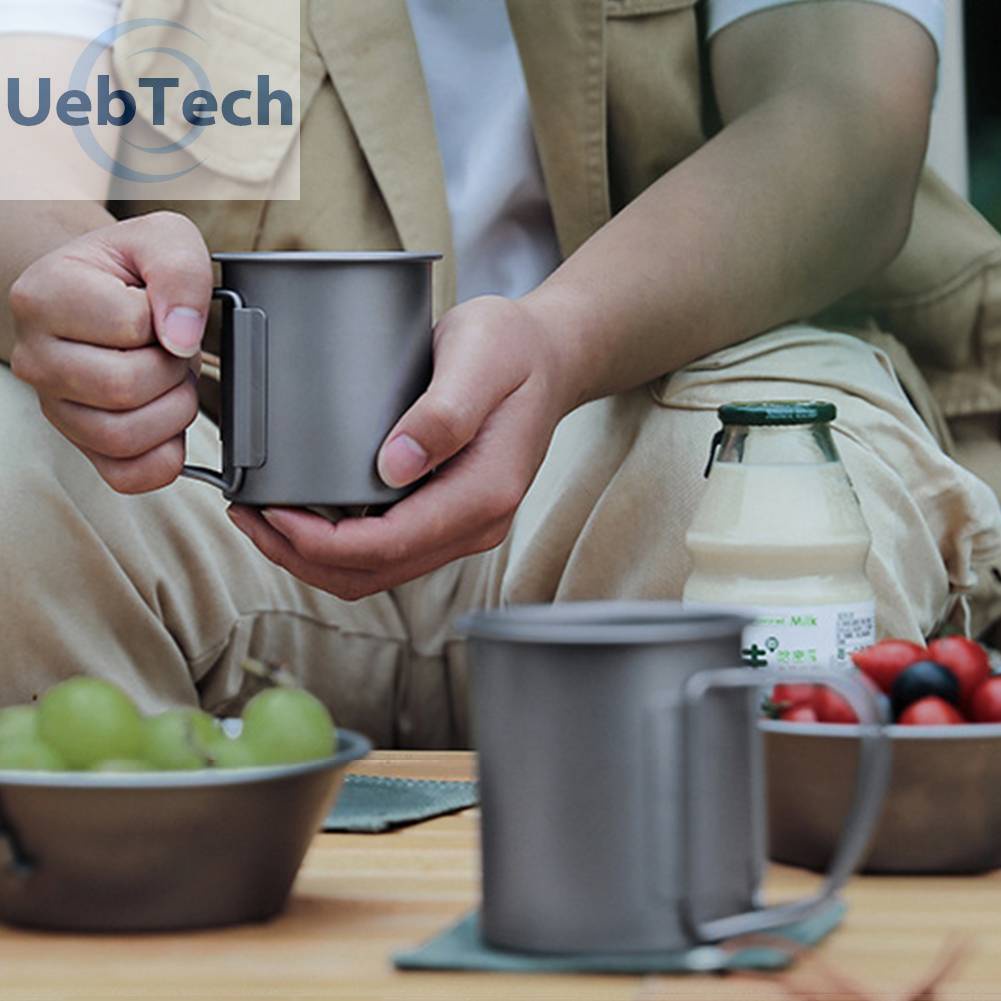 Cốc Titan Siêu Nhẹ Có Thể Gấp Gọn Tiện Dụng Mang Theo Du Lịch Dã Ngoại