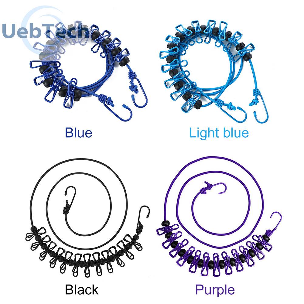 Dây Phơi Quần Áo Kèm 12 Kẹp Chống Trượt