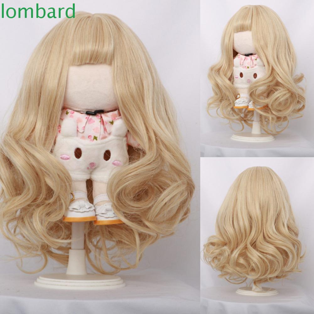 LOMBARD Tóc Giả 20CM Phủ Lông Tổng Hợp Màu Trơn Chất Lượng Cao Dễ Thương Cho Búp Bê