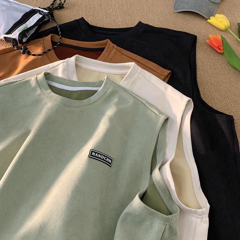 Áo Thun Không Tay Phong Cách Retro Thời Trang Cho Nam