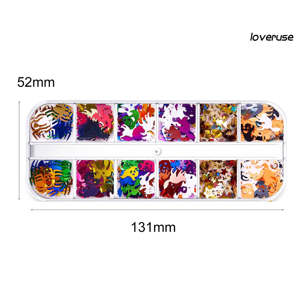 1 Hộp Kim Tuyến Siêu Mỏng Màu Sắc Sống Động Dễ Sử Dụng Trang Trí Móng Tay DIY