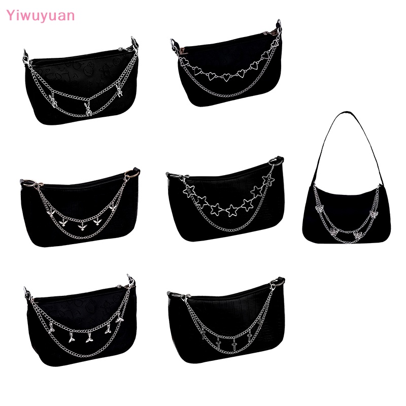 < Yiwuyuan > Dây Xích Kim Loại Nhiều Lớp Mặt Hình Thỏ Ngôi Sao Năm Cánh Phụ Kiện Túi Xách Đeo Chéo Dây Xích DIY Mới