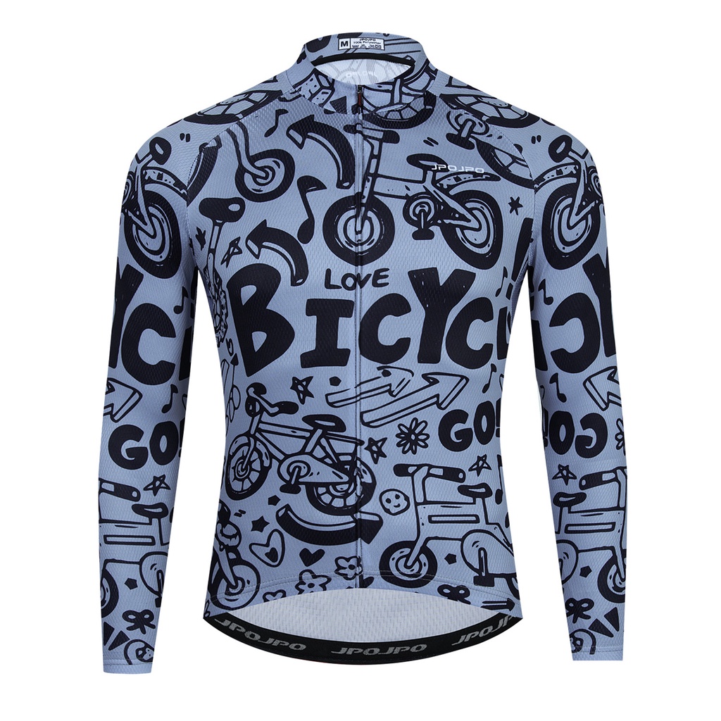 Áo Đua Xe Đạp Leo Núi Tay Dài Thời Trang Xuân Thu 2023 Cho Nam Đen