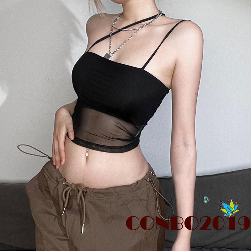 Áo Tank Top Hai Dây Màu Sắc Thời Trang Mùa Hè Quyến Rũ Cho Nữ