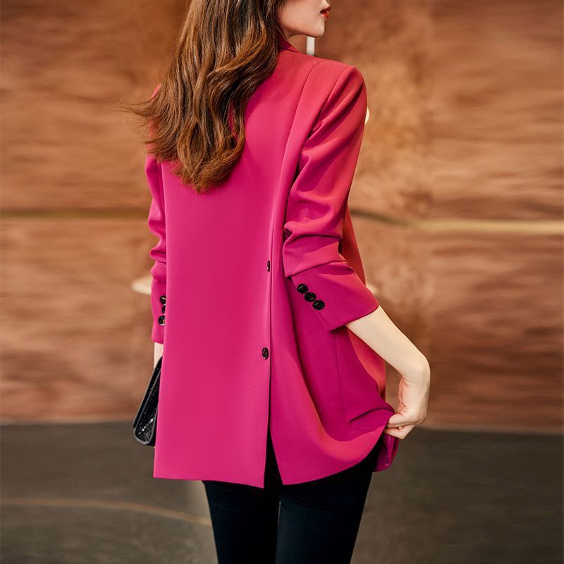 Áo Khoác Blazer Nữ Tay Dài Màu Trơn Thời Trang Xuân Thu Mới