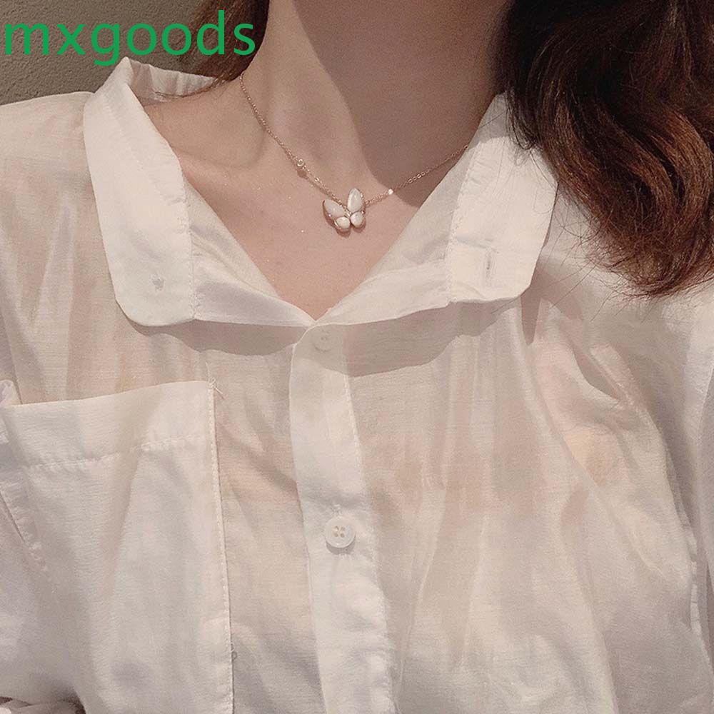 MXGOODS Vòng cổ Vỏ Sò Trắng Phong Cách Hàn Quốc Cổ Điển