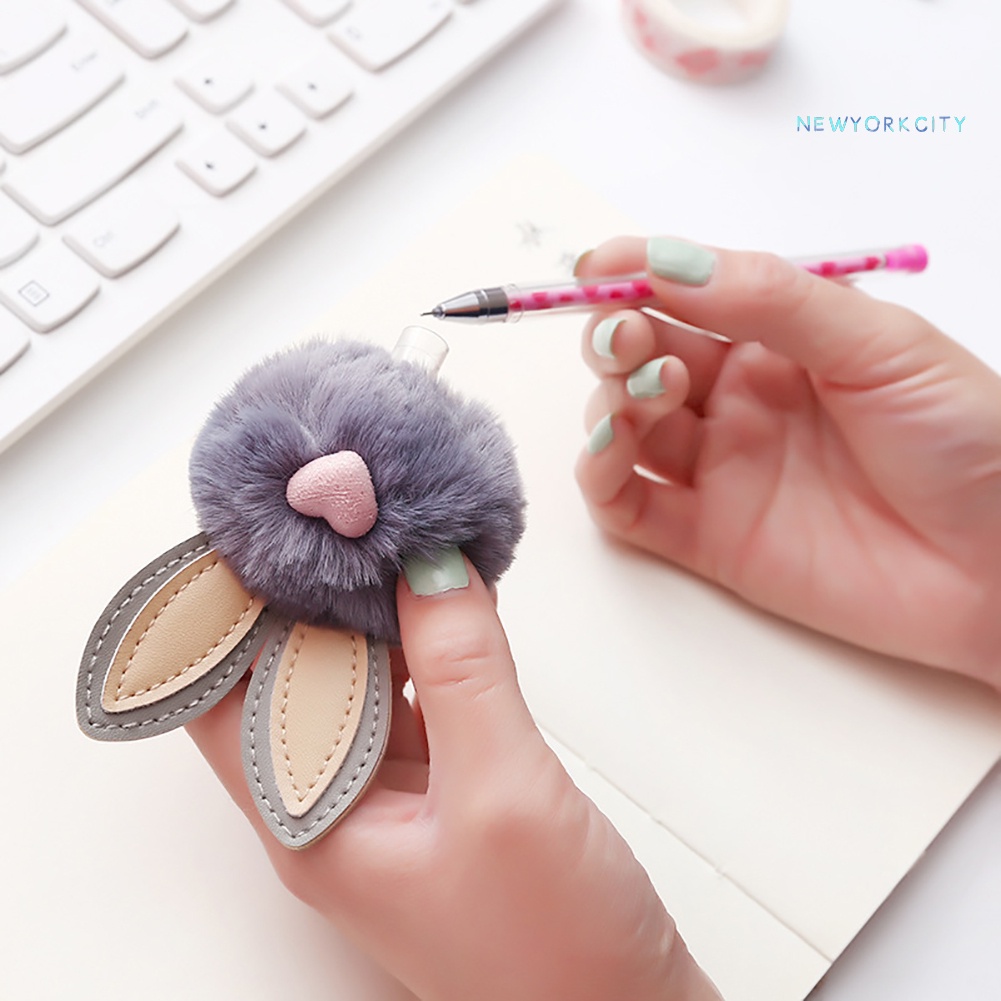 Bút Mực Gel Ngòi 0.5mm Gắn Tai Thỏ Dễ Thương