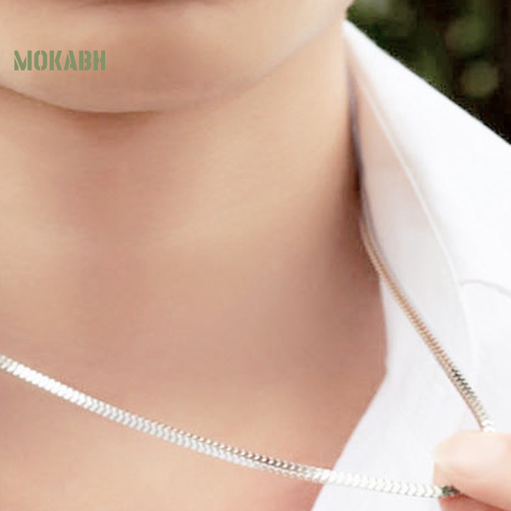 Vòng cổ Mạ Bạc 1.4mm 16 / 18 / 20 / 22 / 24inch 925 Dùng Làm Quà Cưới