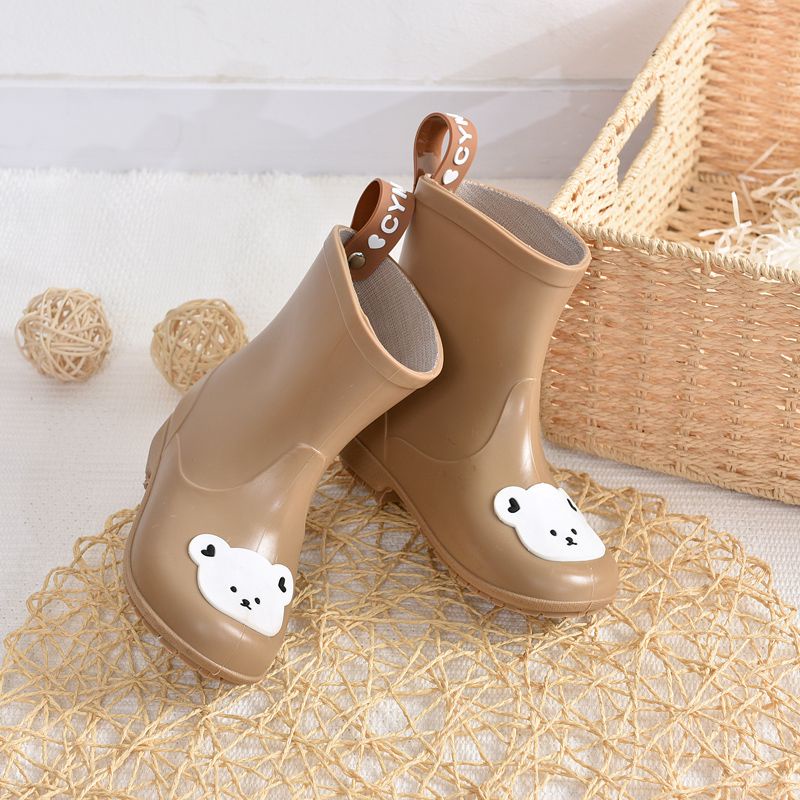 Ủng Đi Mưa Bằng Cao Su Chống Trượt Trọng Lượng Nhẹ In Họa Tiết Hoạt Hình Dễ Thương Cho Bé Mẫu Giáo
