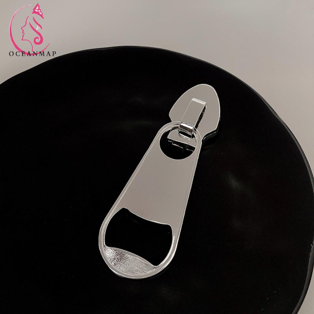 OCEANMAP Ghim Cài Áo Hợp Kim Mạ Điện Có Khóa Kéo Phong Cách Âu Mỹ Hàn Quốc