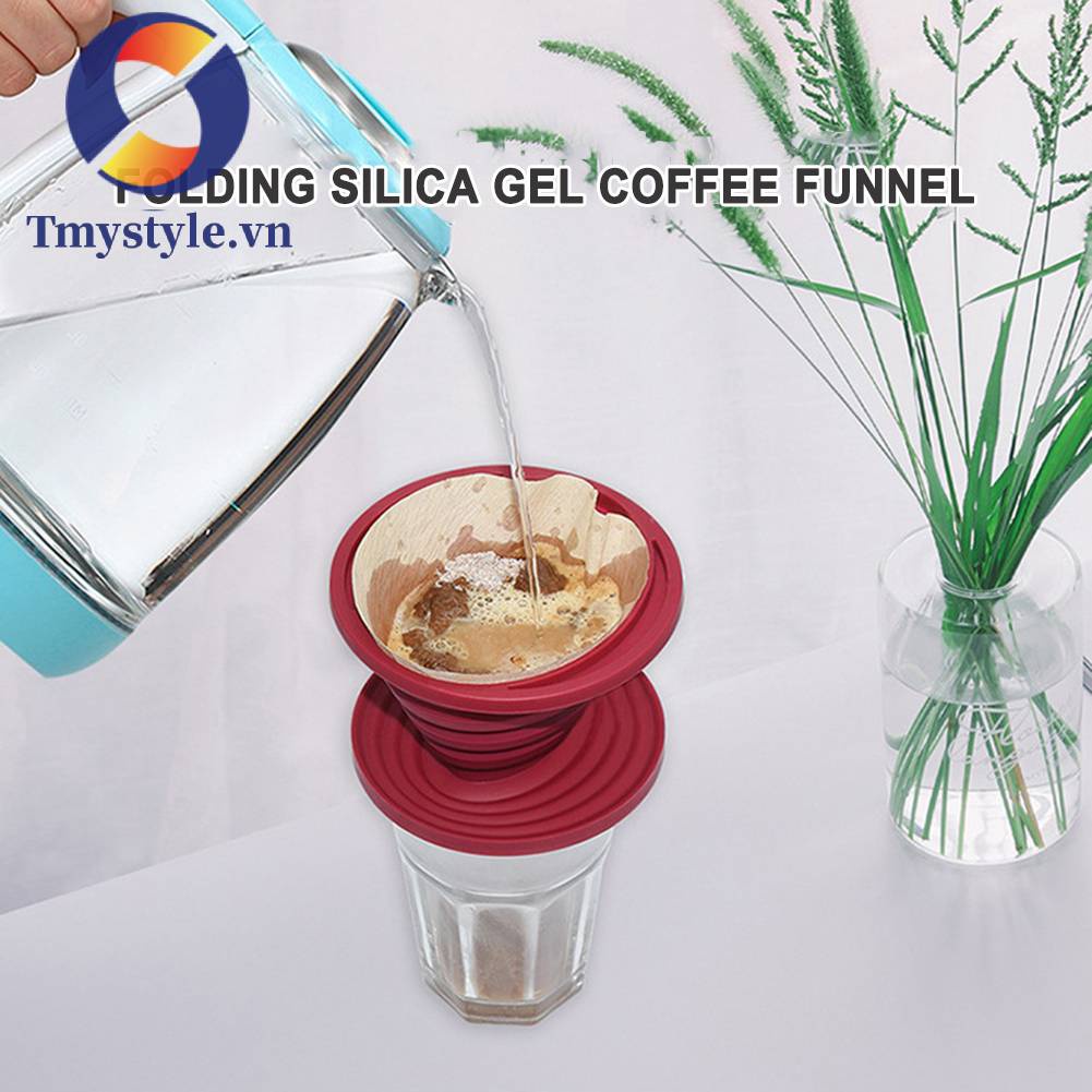 Cốc Lọc Cà Phê Nhỏ Giọt Bằng Silicone Gấp Gọn Tái Sử Dụng Được