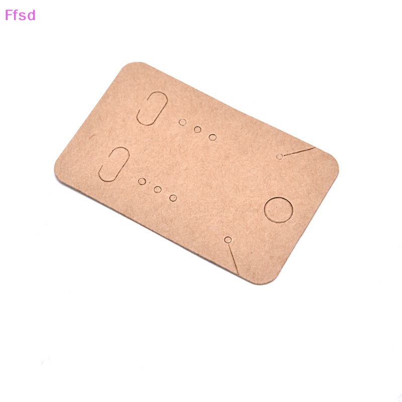 {Ffsd} Set 100 Thẻ Giấy Kraft Trưng Bày Trang Sức Bông Tai Vòng cổ