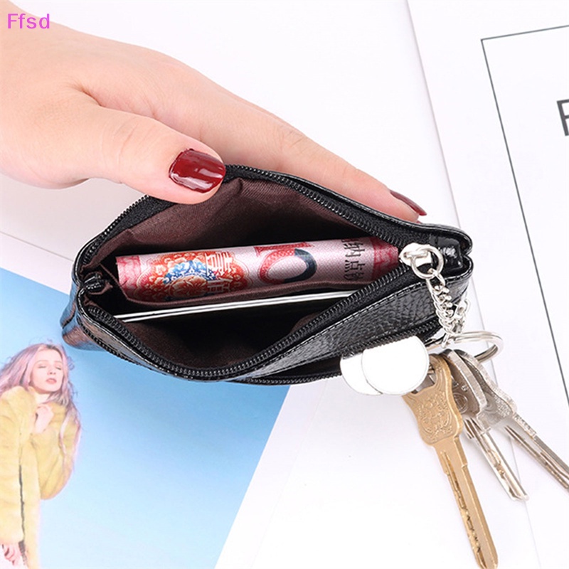 Ví Da PU Mềm Mini Đựng Tiền Xu / Chìa Khóa Đơn Giản Tiện Dụng Cho Nam Và Nữ