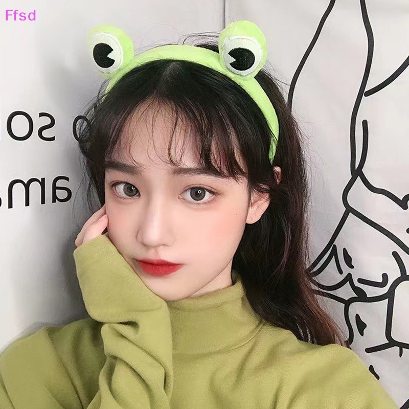 {Ffsd} Băng Đô Cài Tóc Rửa Mặt Hình Ếch Vui Nhộn Dễ Thương Phong Cách Hàn Quốc Cho Nữ * Bán Chạy