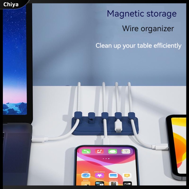 Giá Đỡ Cố Định Dây Cáp Sạc Có Nam Châm Tự Dính Tiện Lợi