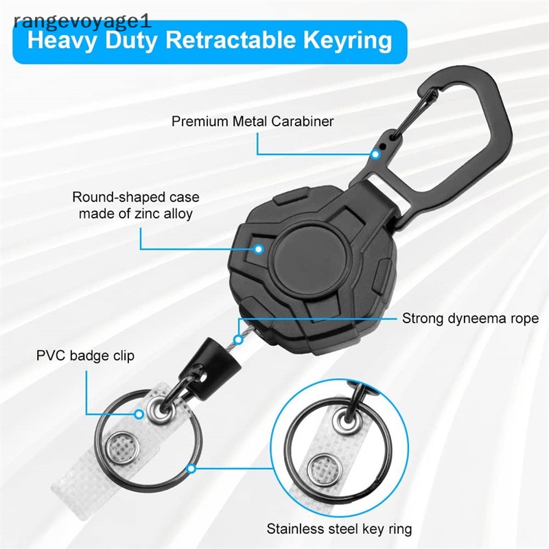 1 Dây Móc Khóa Thể Thao Co Giãn Thu Gọn Chống Thất Lạc Chống Trộm [rangevoyage1]