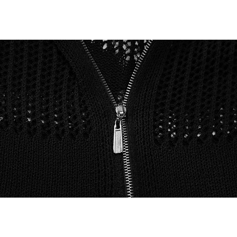 Bộ Áo Liền Quần Dệt Kim Nâng Ngực Phối Khóa Kéo Quyến Rũ Cho Nữ