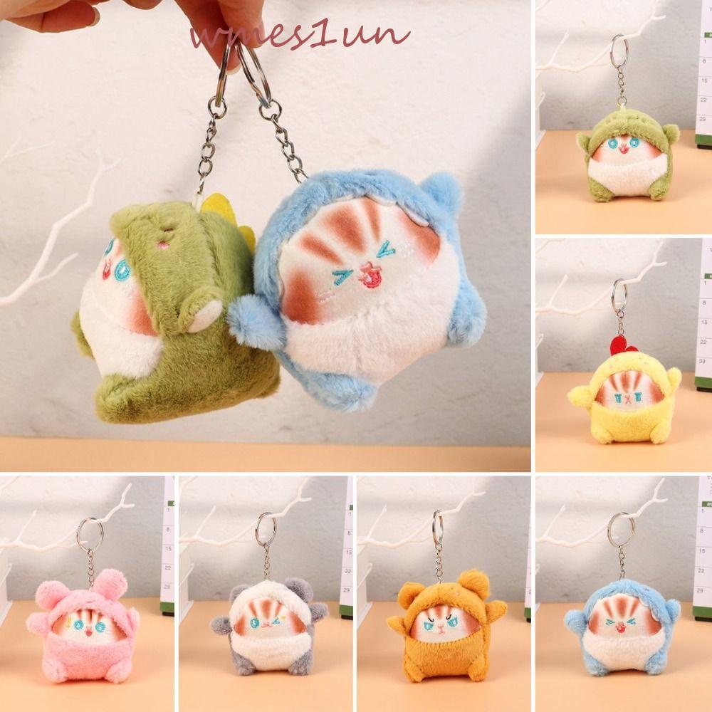 WMES15H Móc Khóa Hình Mèo Nhồi Bông Bằng Cotton PP Dễ Thương