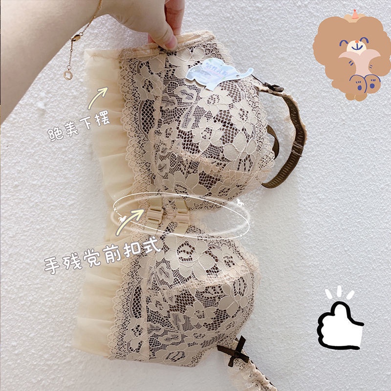 Áo Ngực Mỏng Cài Nút Phía Trước Không Gọng Thép Chống Chảy Xệ 7.1 Cho Nữ