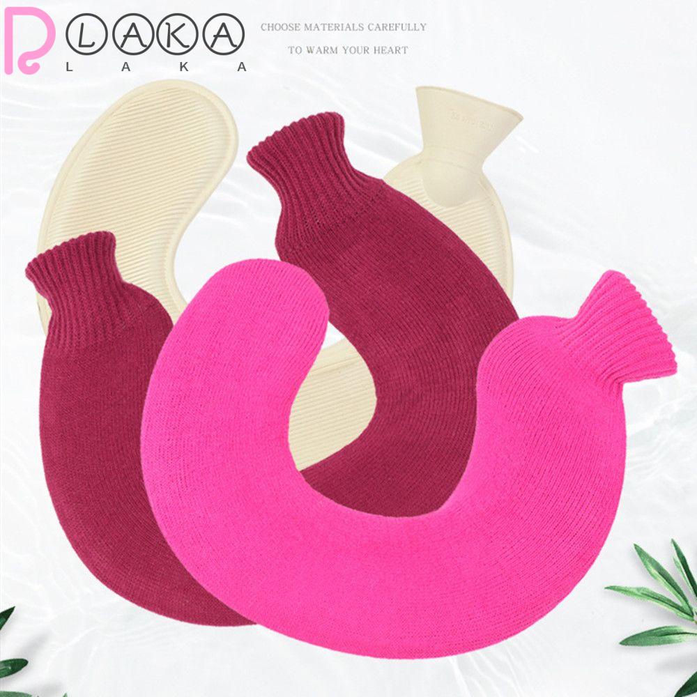 LAKAMIER Túi Chườm Nước Nóng Phủ Lông Giữ Ấm Bụng Chống Nổ Kèm Vỏ Bọc