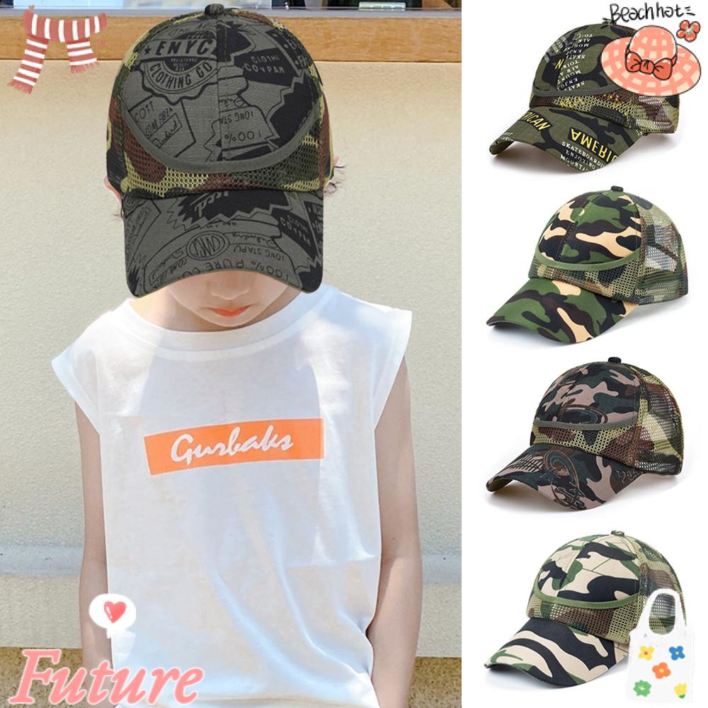 FUTURE Mũ Lưỡi Trai Phối Lưới Thời Trang Mùa Hè Cho Bé 3-9 Tuổi