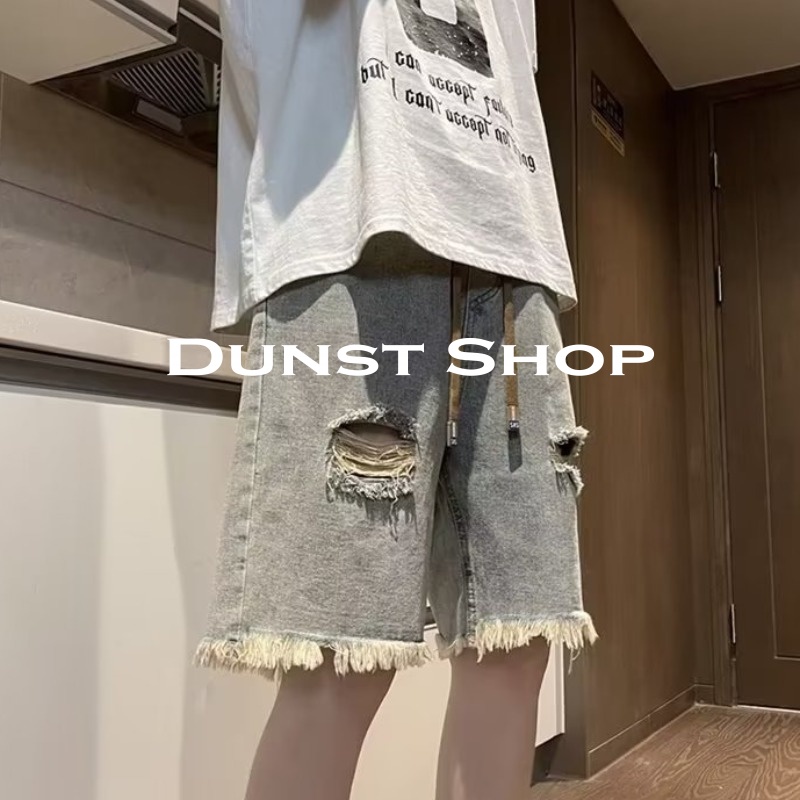  Dunst Shop quần đùi nam quần jean ống rộng quần short nam 2023 NEW DS0713