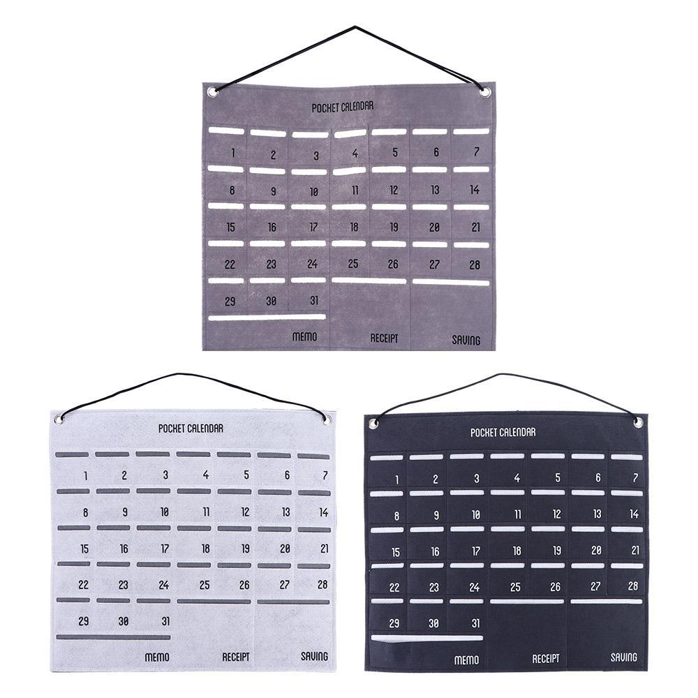 AROMA Lịch Treo Tường Tái Sử Dụng 1 Tháng Kèm Giá Đỡ Túi Đựng