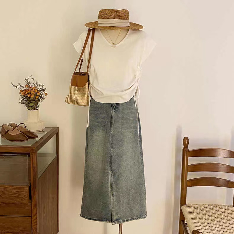 Áo Thun 100% Cotton Tay Ngắn Phong Cách Hàn Quốc Cho Nữ