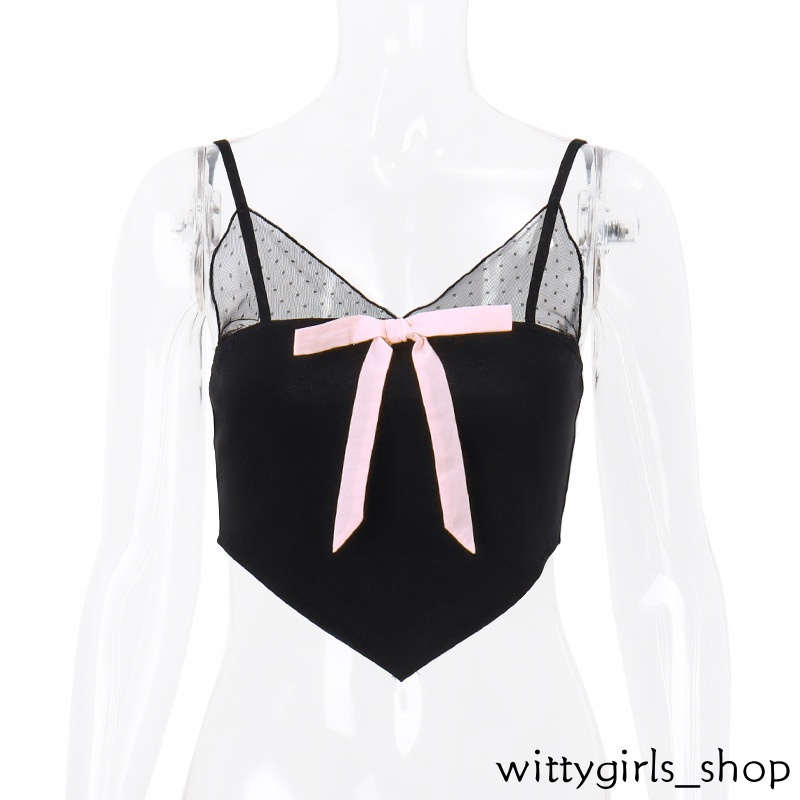 Cửa Hàng Wittygirls_ Shop | Đầm Lưới Cổ V Không Tay Thiết Kế Mới Quyến Rũ Thời Trang Mùa Hè Dành Cho Nữ