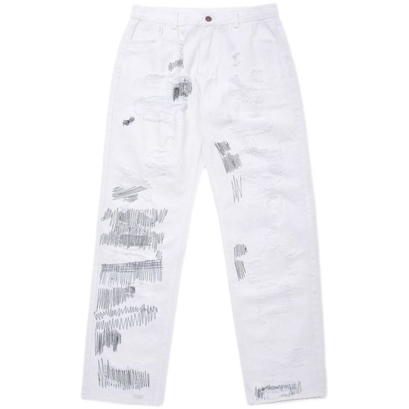 [Bé Trai] Quần Dài Dáng Rộng Rách Lỗ Phong Cách Hip Hop Đường Phố Cao Cấp Hợp Thời Trang Cho Nam Và Nữ