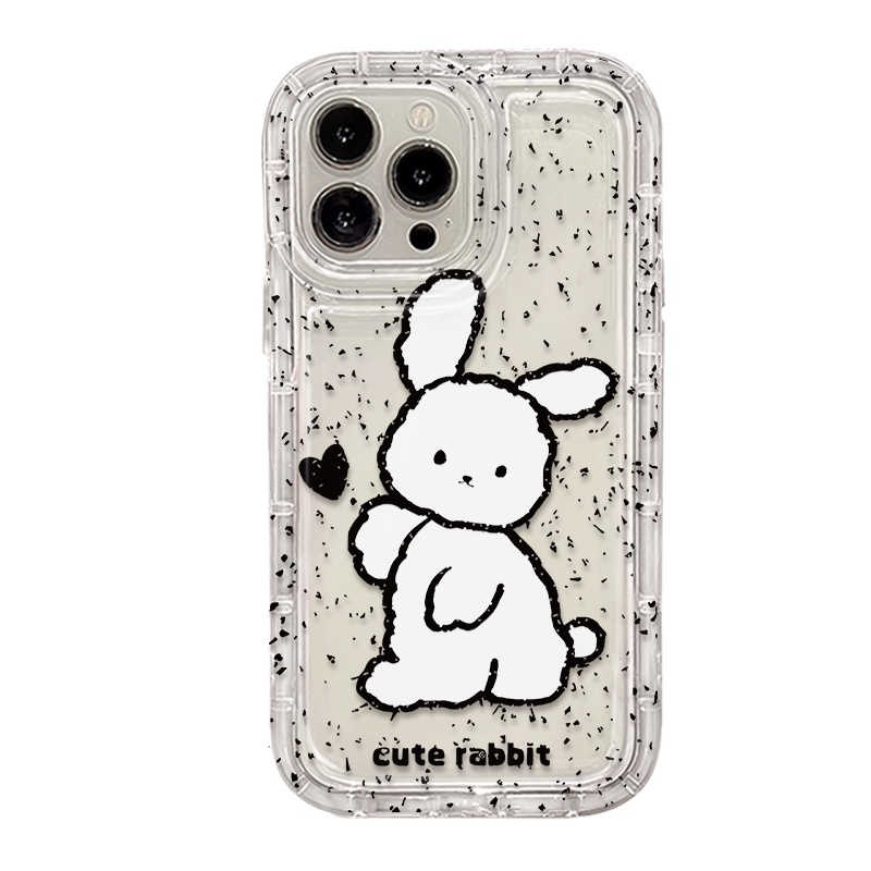 Ốp Điện Thoại TPU Silicone Mềm Trong Suốt Chống Sốc In Hình Thỏ Dễ Thương Cho IPhone 14 13 11 12 Pro XS Max XR X 8 7 6S Plus
