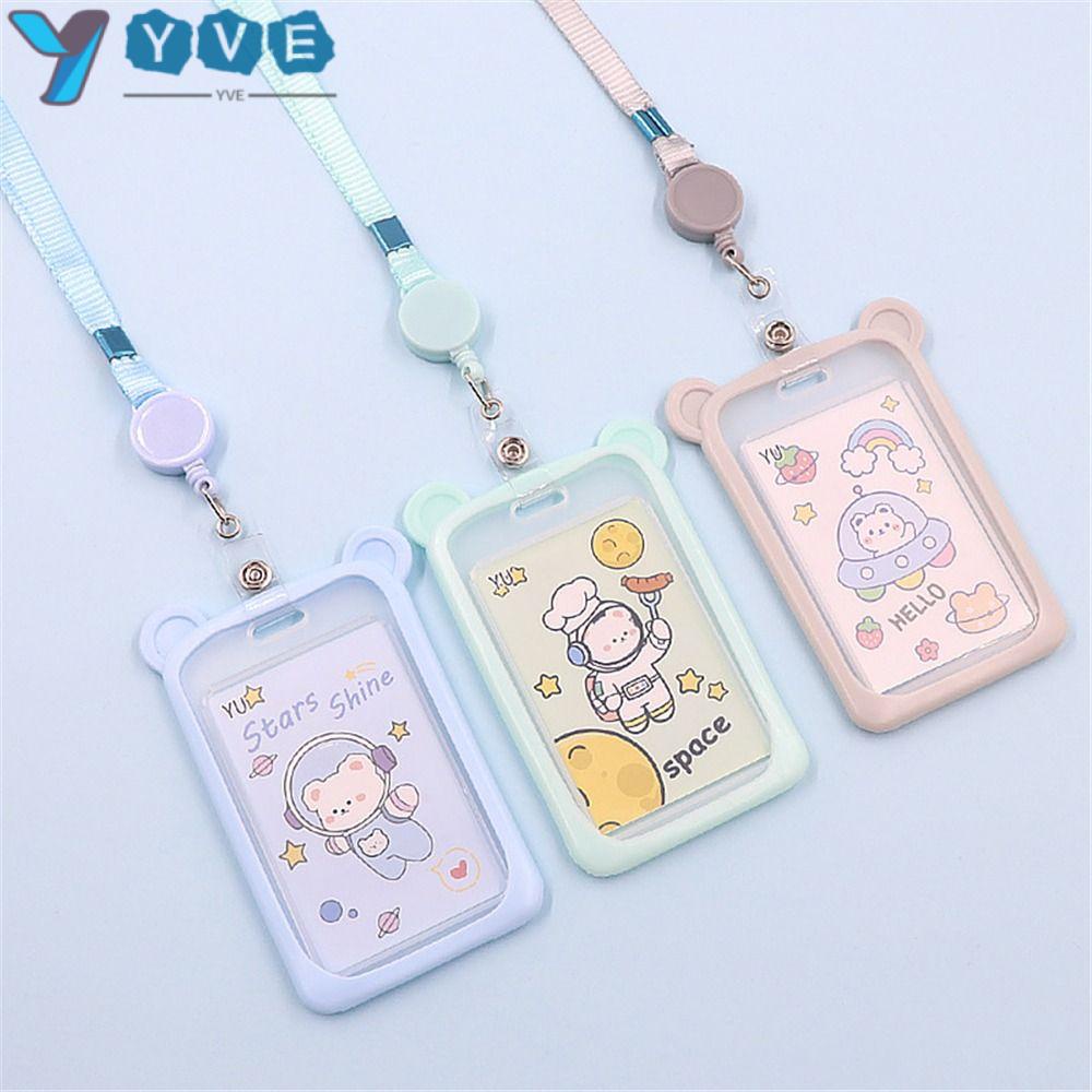 YVE 1 Vỏ Đựng Thẻ Tín Dụng / Danh Thiếp Hình Gấu Hoạt Hình Đáng Yêu Ốp