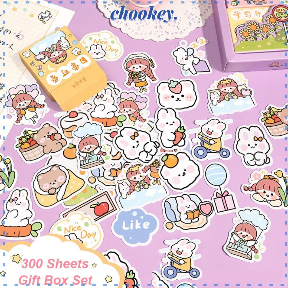 CHOOKEY Bộ 300 Miếng Dán Chống Thấm Nước Chất Lượng Cao Trang Trí Laptop