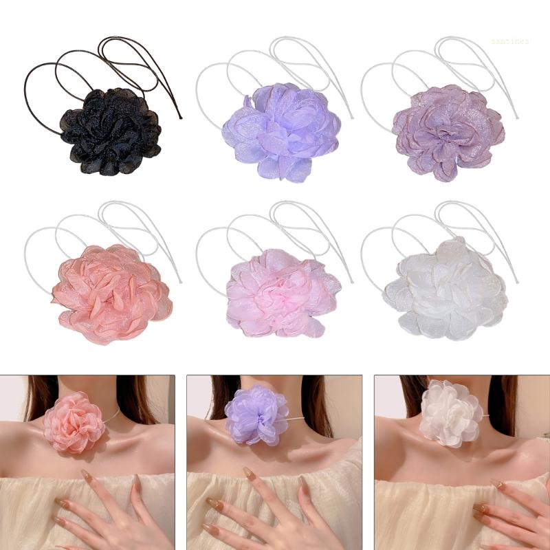 Vòng Cổ Ren Hoa Thiết Kế Xinh Xắn Thời Trang Cho Cô Dâu