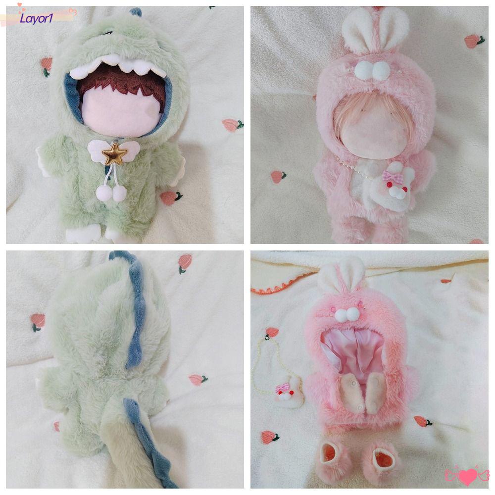 LAYOR1 Áo liền quần Cotton 20cm Họa Tiết Hoạt Hình Xinh Xắn Dành Cho Búp Bê