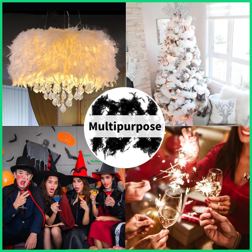 Lông Vũ Boas 2M / 6.6Ft Nhiều Màu Sắc Hóa Trang Lạ Mắt Cho Bé Gái jiwvn Jwvn