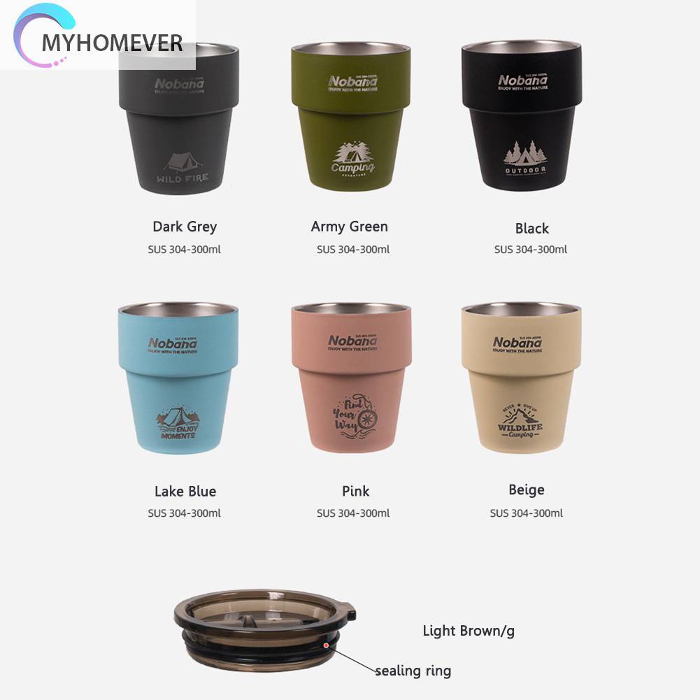 Cốc Uống Nước Cách Nhiệt Bằng Thép Không Gỉ Dung Tích 300ML