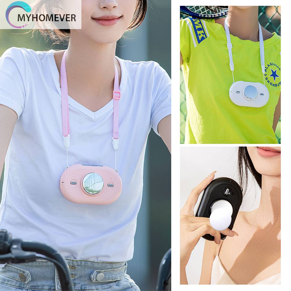 Quạt Điện Đeo Cổ 3 Tốc Độ Nhỏ Gọn Tiện Lợi Dành Cho Đi Du Lịch