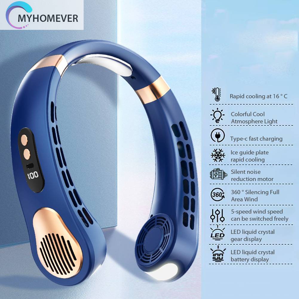 Quạt Làm Mát Mini 2000Mah Hiển Thị Kỹ Thuật Số Dùng Trong Nhà / Ngoài