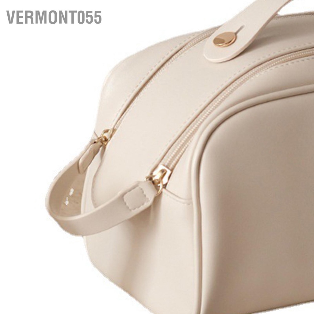 Vermont055 Túi đựng mỹ phẩm đồ trang điểm dung tích lớn vệ sinh cá nhân du lịch có dây kéo đôi