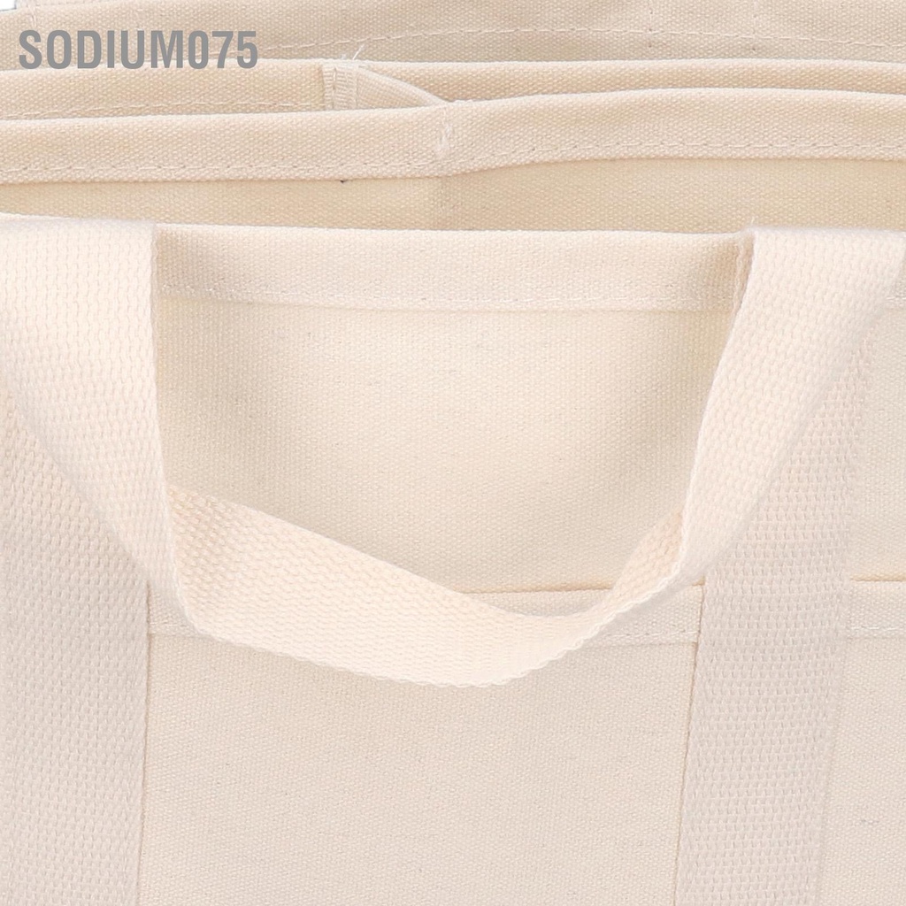 Sodium075 Túi đeo vai đơn màu tinh khiết xách vải có ngăn nối dung lượng lớn cho đồ dùng trẻ em